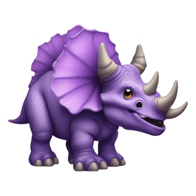 Purple triceratops  sticker