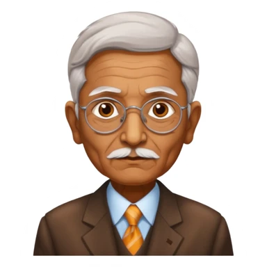 indian politition elderly with coffee sticker