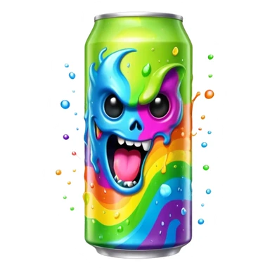 Rainbow Monster energy drink sticker