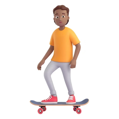 black man holding a skateboard sticker