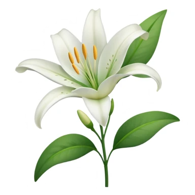 Lily flower sticker