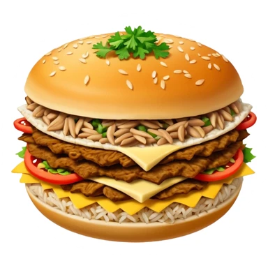 rice topped with döner sticker