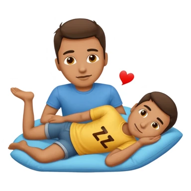 nap time laying down man with z emoji add shirt sticker