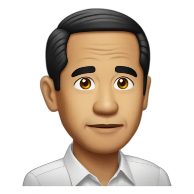 raised eyebrow empoji president Jokowi sticker