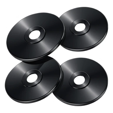 two black computer disk sticker