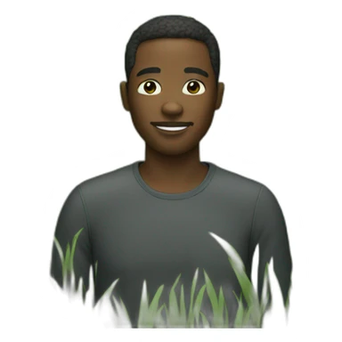 Black person in a field  sticker