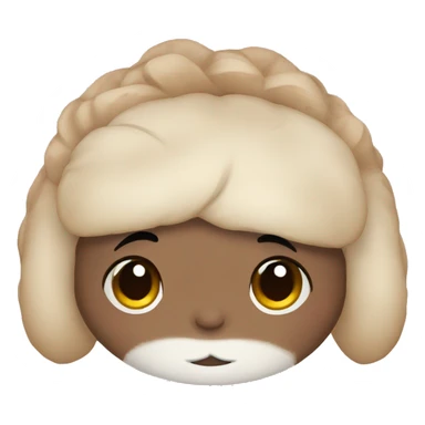 A very sweet bun with brown eyes sticker