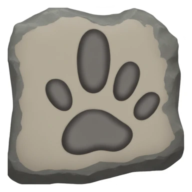 cat paw rock on hand symbol sticker
