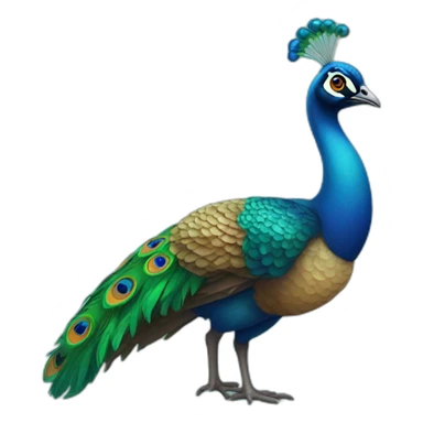 cute peacock sticker