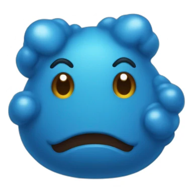 Blue poo sticker