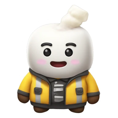 Dampfender Kakao mit Marshmellow sticker