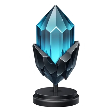 Magic black mineral crystal On the stand sticker