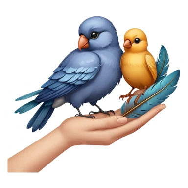 Pájaro en una mano sticker