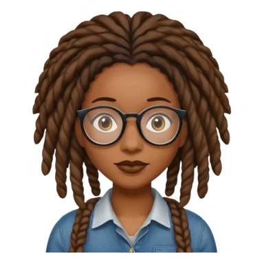 graphic designer with locs black woman sticker