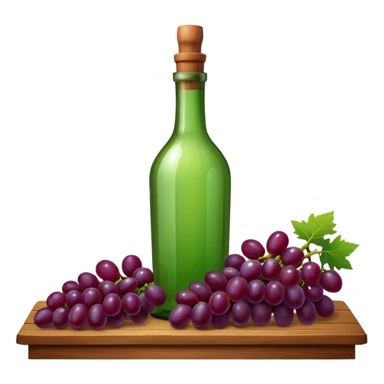 Vine bottle with Grapes sticker