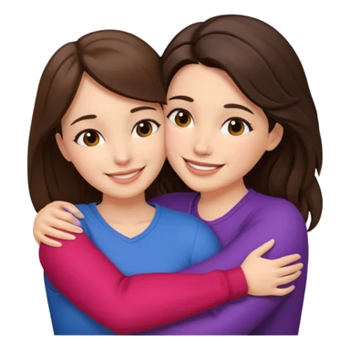 two women lying on top of each other wrapped around each other lying down both brunette  sticker