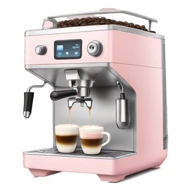 pale pink coffee machine  sticker