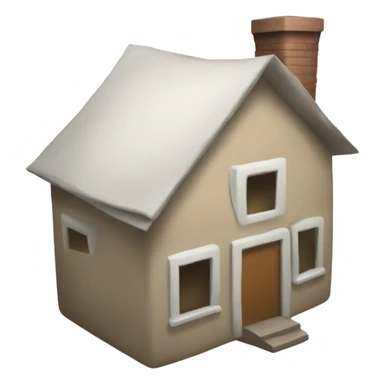 emoji for a page related to home documents. The emoji should include a house icon and a stack of paper or a single document with a visible home symbol on it.  sticker