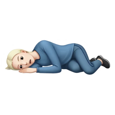 weak fallen to the ground sticker