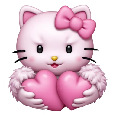 Hello kitty kissing air sticker