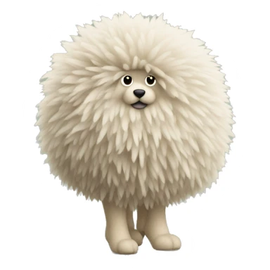 Pompom with long humn legs sticker