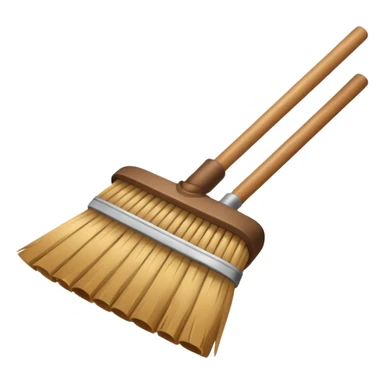 create a broom emoji sweeping dust sticker