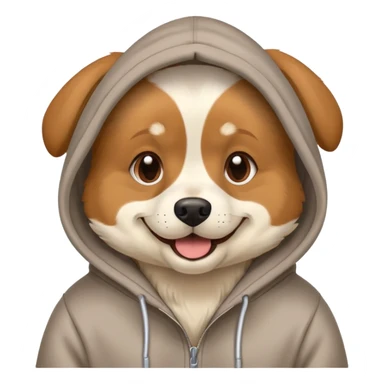 Dog with hoodie sticker