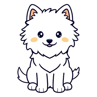 Dog samoyed  sticker