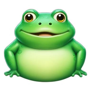 fat frog saying cool sticker