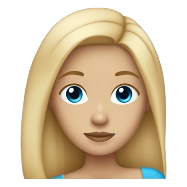 a girl with straight, dirty blonde hair, light skin, and blue eyes sleeping sticker