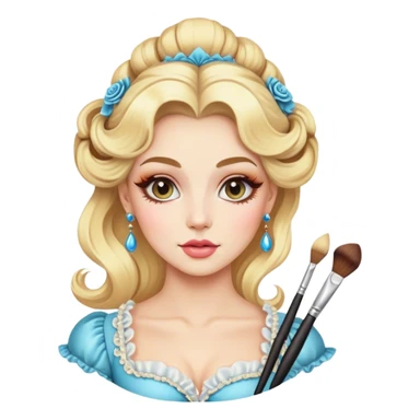 blonde makeup artist, rococo sticker