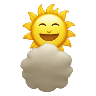 A happy sun emoji sticker