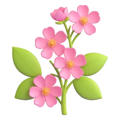 pink sakura cherry flower, remove background sticker