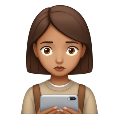 brown girl ignoring sticker