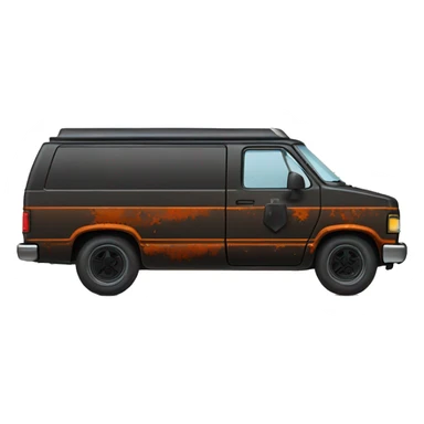 Hot Premium 1985 Dark Trooper Chevy Astro rust van  sticker