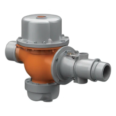 hot water pump housing with flow sticker