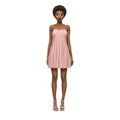 Dusty pink spaghetti strap dress sticker