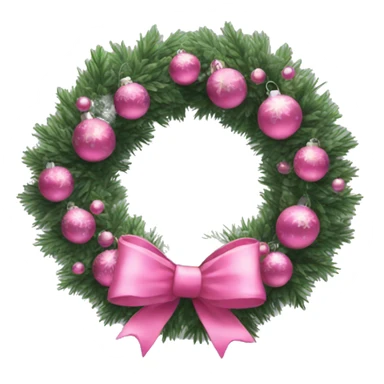 Pink Christmas wreath  sticker