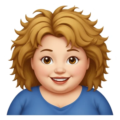 fat woman with messy hair sticker