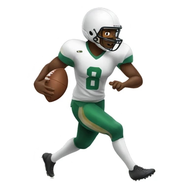 african american playing football sticker
