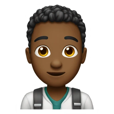 A boy ending university  sticker