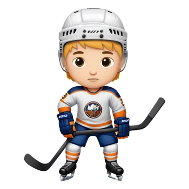 Small hockey player with big feet sticker
