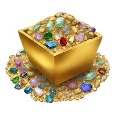 gold and Jewels on coming out of the ground sticker