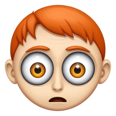 Crazy looking guy with huge eyes sticker