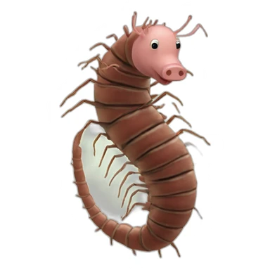 .Centipede. pig sticker