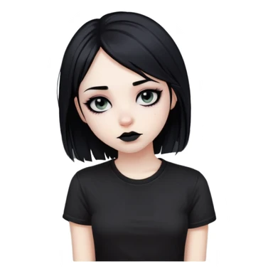 Emo girl on bed sticker