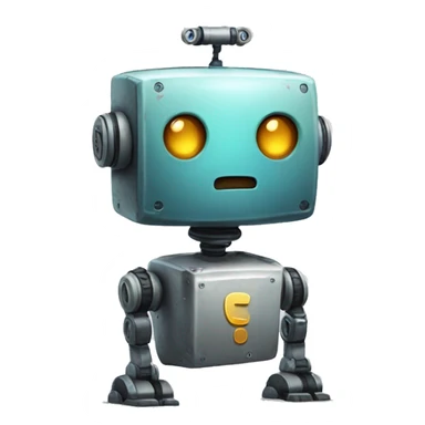 Robot with Exclamation point sticker