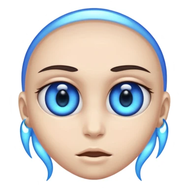 Blue glowing eyes sticker