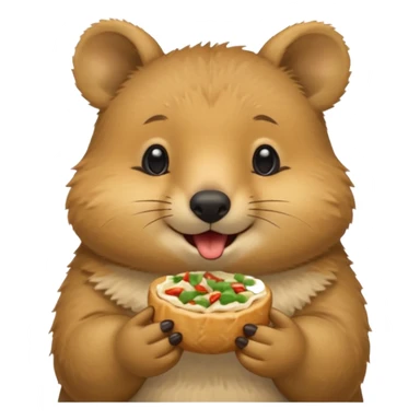 quokka eating Bánh Cuốn sticker