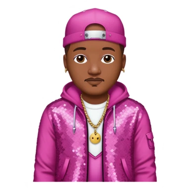 Cam'Ron, Rapper with dark pink sequin outfit sticker